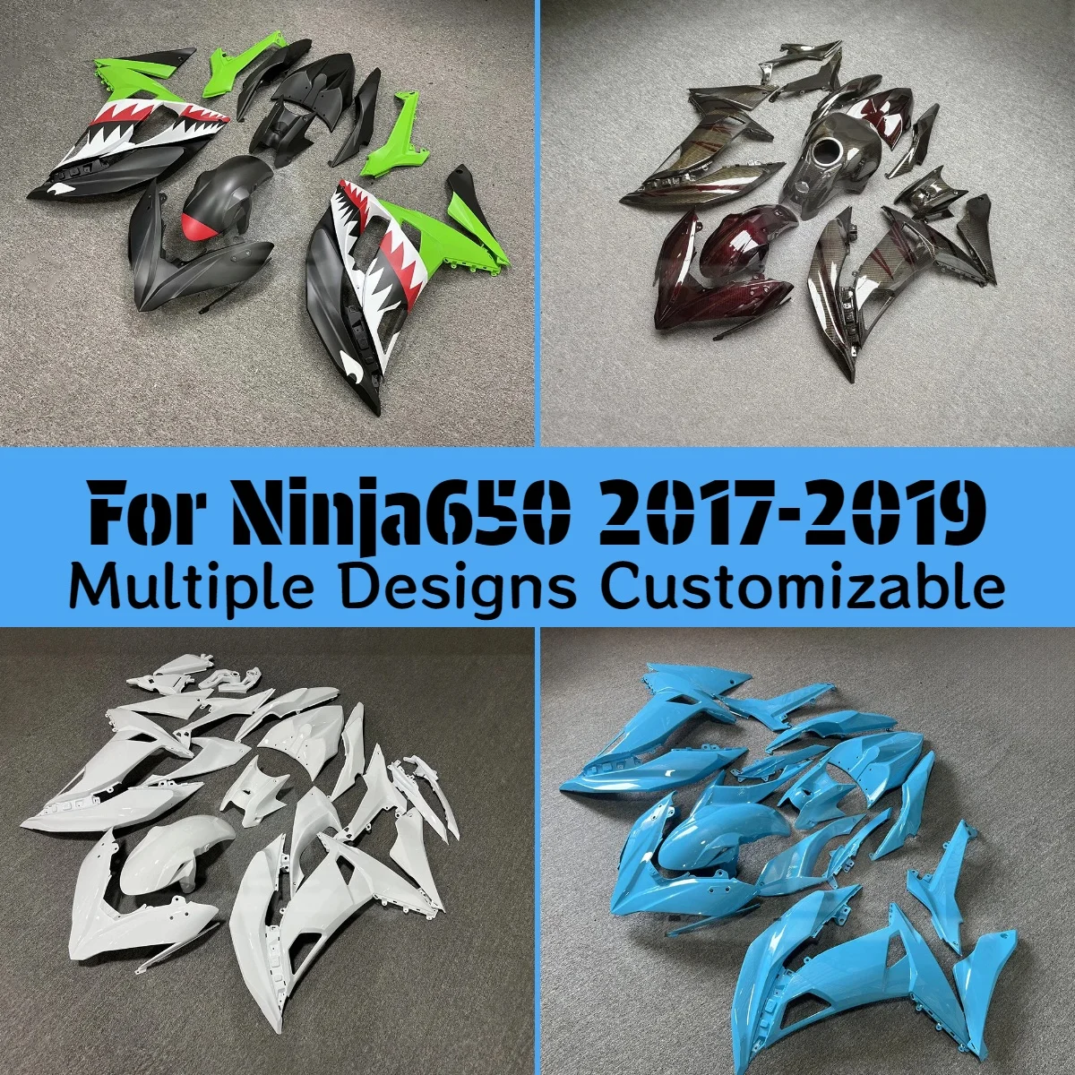 Ninja650 2017 2018 2019 Rebuilding Fairing Kit for Kawasaki Ninja 650 17 18 19 Motorcycle Injection Customization Fairings