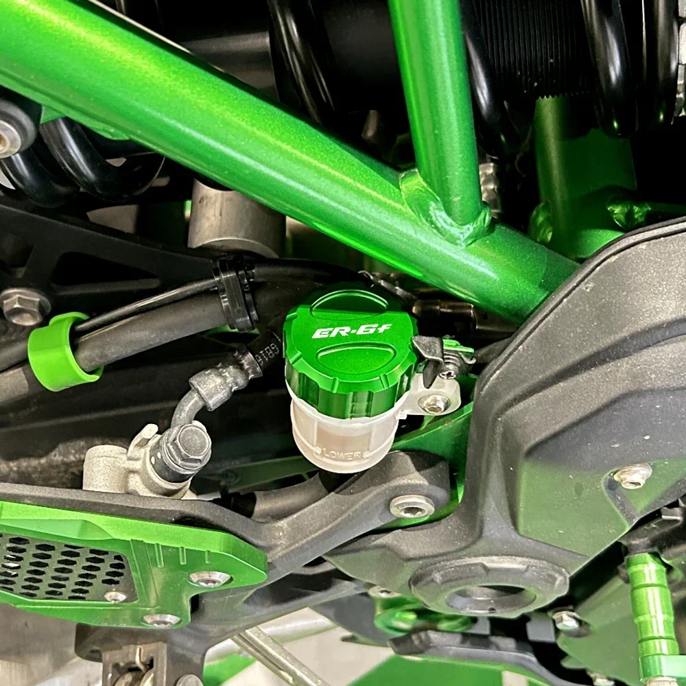 For Kawasaki ER-6N ER-6F ER6N ER6F Motorcycle Front Rear Brake Fluid Reservoir Cover Engine Oil Filler Cap Protector Accessories