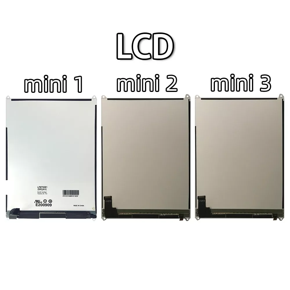 Pantalla táctil LCD probada al 100% para APPLE iPad Mini1, Mini2, Mini3, A1432, A1454, A1455, A1489, A1490, A1491, A1600, A1601