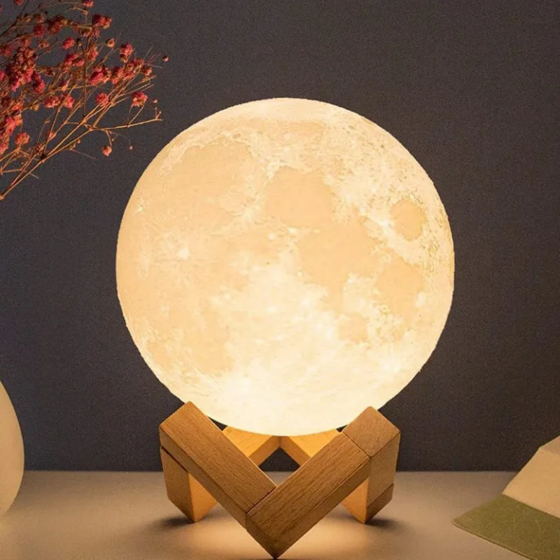 Vertical Moon LED Night Light, Decoração de Quarto, Aniversário das Crianças, Dia dos Namorados, Presente de Natal, 8cm, 10cm, 12cm