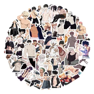 Anime Naked Muscle Man Sticker, Dekoration, Koffer, tragbarer Computer, Scrapbooking, Telefonstation, Japan Manga Kid Toy, Etikett, 10 PCs, 30 PCs, 60pcs 12 Hauptverkäufer nackt - №4