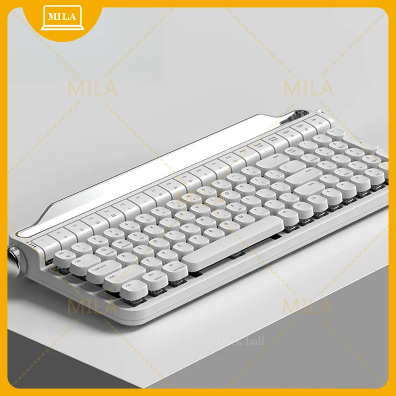 For Actto B705 Wireless Bluetooth Mechanical Keyboard Dual Mode Retro Typewriter Gaming Keyboard Rgb Hot Swap
