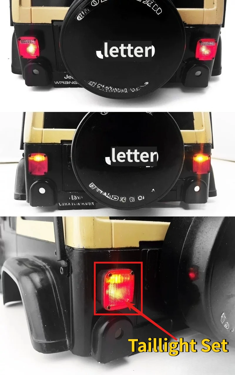 RC Crawler Custom Taillight Set For Tamiya CC01 1/10 Scale RC Car Simulation Rear Light  Upgrade Modified Replacement Accessory