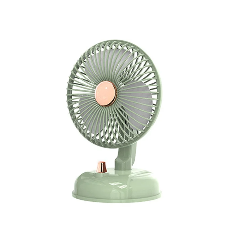 2000Mah Summer Fan Mute Automatic Oscillating Head Desk Fan Portable Fan USB Charging High Wind Power Fan for Home Green