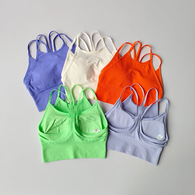 여성용 고강도 얇은 벨트, 가짜 2 피스 요가 조끼, 통합 스포츠 브라, 충격 방지, 빠른 건조, 러닝 피트니스 브라 