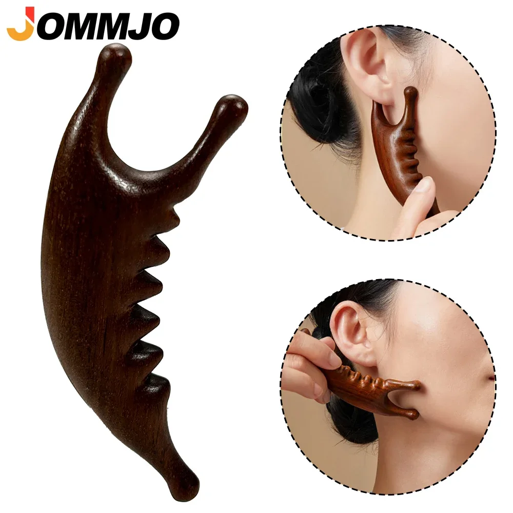 Facial Head Body Massager No Battery Manual Massage Tool Meridian Scalp 4-in-1 Comb Massage Acupoint Nose Scraper