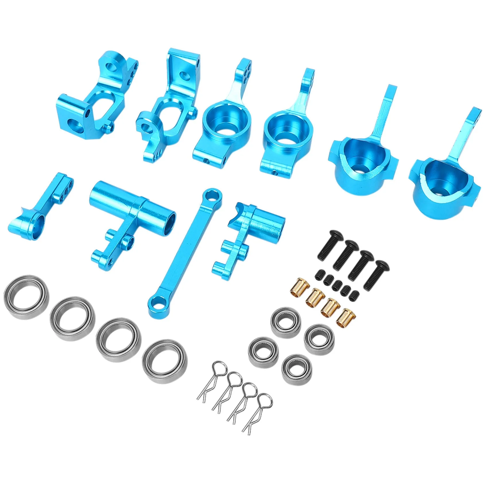 TCE – support de moyeu d'articulation de direction en alliage d'aluminium, servomoteur économiseur, pièces de mise à niveau pour RC 1/10 Redcat Volcano EPX bleu