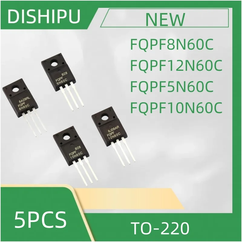 

5PCS FQPF8N60C FQPF12N60C FQPF5N60C FQPF10N60C TO-220