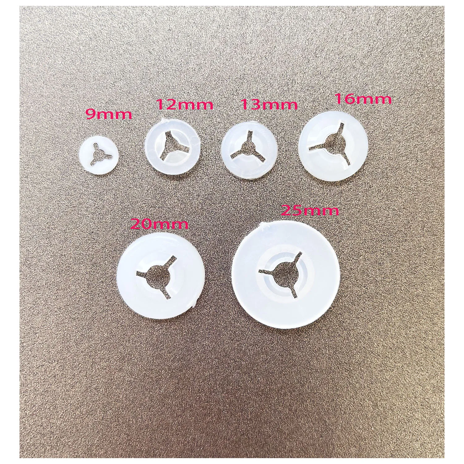 33mm breite Schalenförmige Trifurkations-Handwaschschalen für Spielzeugaugen, -nasen und -mäulchen – 100 Stück/Los – Detail 3