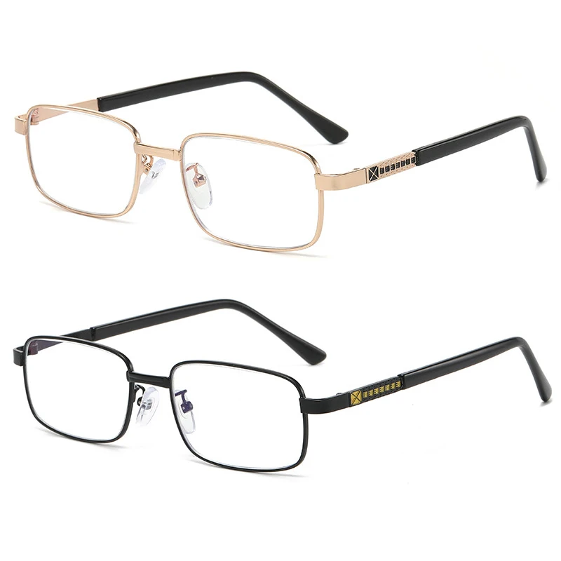 

Vintage Black Gold Anti-blue Anti-fatigue Reading glasses Full-rim Women Men's Magnifier for Computer