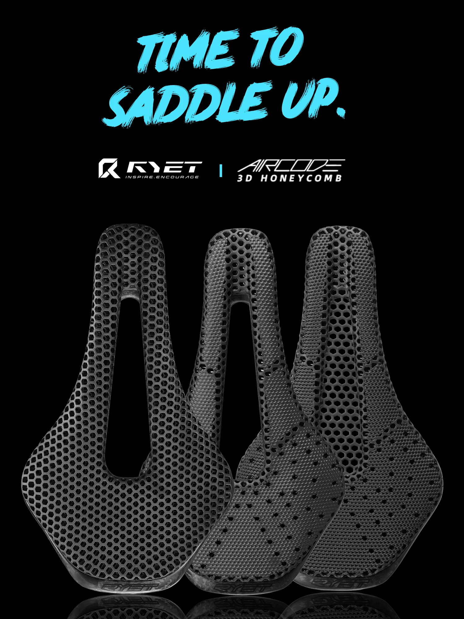 AliExpress RYET Full Carbon 3D Printed Saddle Ultralight Hollow Comfortable Breathable MTB Road Racing Bike Cycling Seat Bicycle Accessory