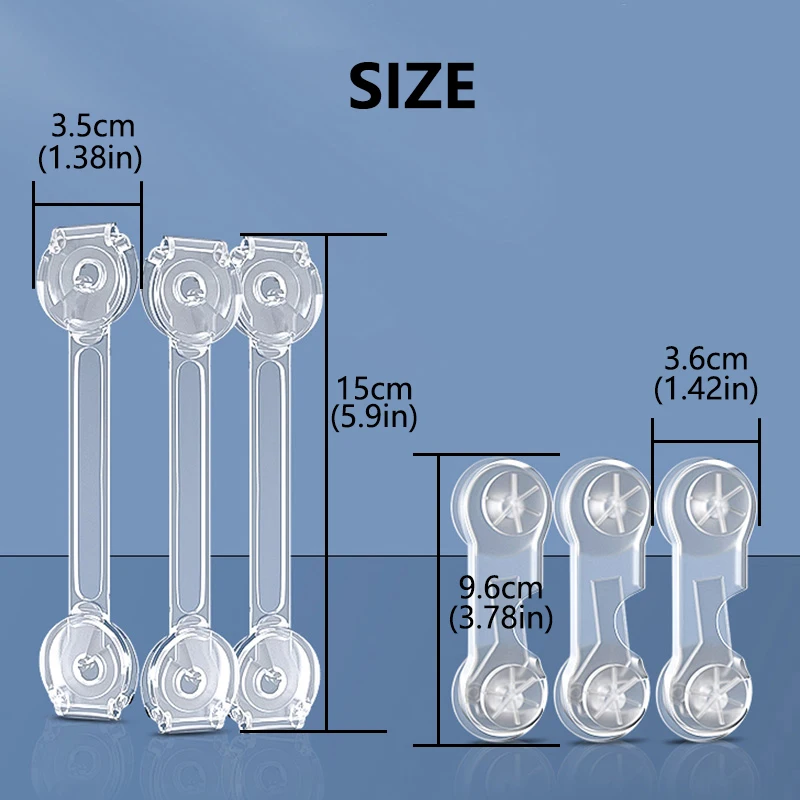 5/10Pcs Baby Schrank Schlösser Strap Schublade Schloss Kind Anti-öffnung Kühlschrank Schloss Hause Baby Anti-prise Sicherheit Schutz Schnalle – Detail 2