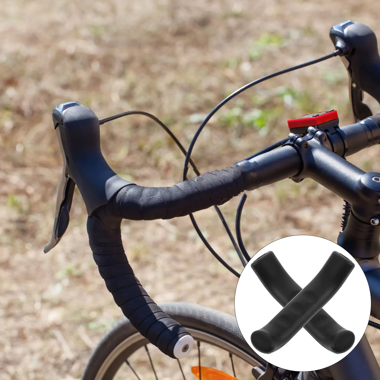 

1 Pair Universal Silicone Brake Handle Cover Non-Slip For Mountain Road Folding Bike Handlebar Grips Sleeve Comfort Grip Long