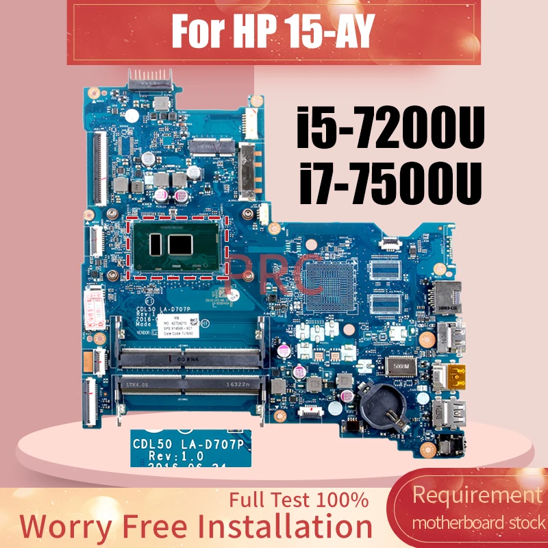 

Материнская плата для ноутбука HP 15-AY LA-D707P i5-7200U 903792-601 903786-601