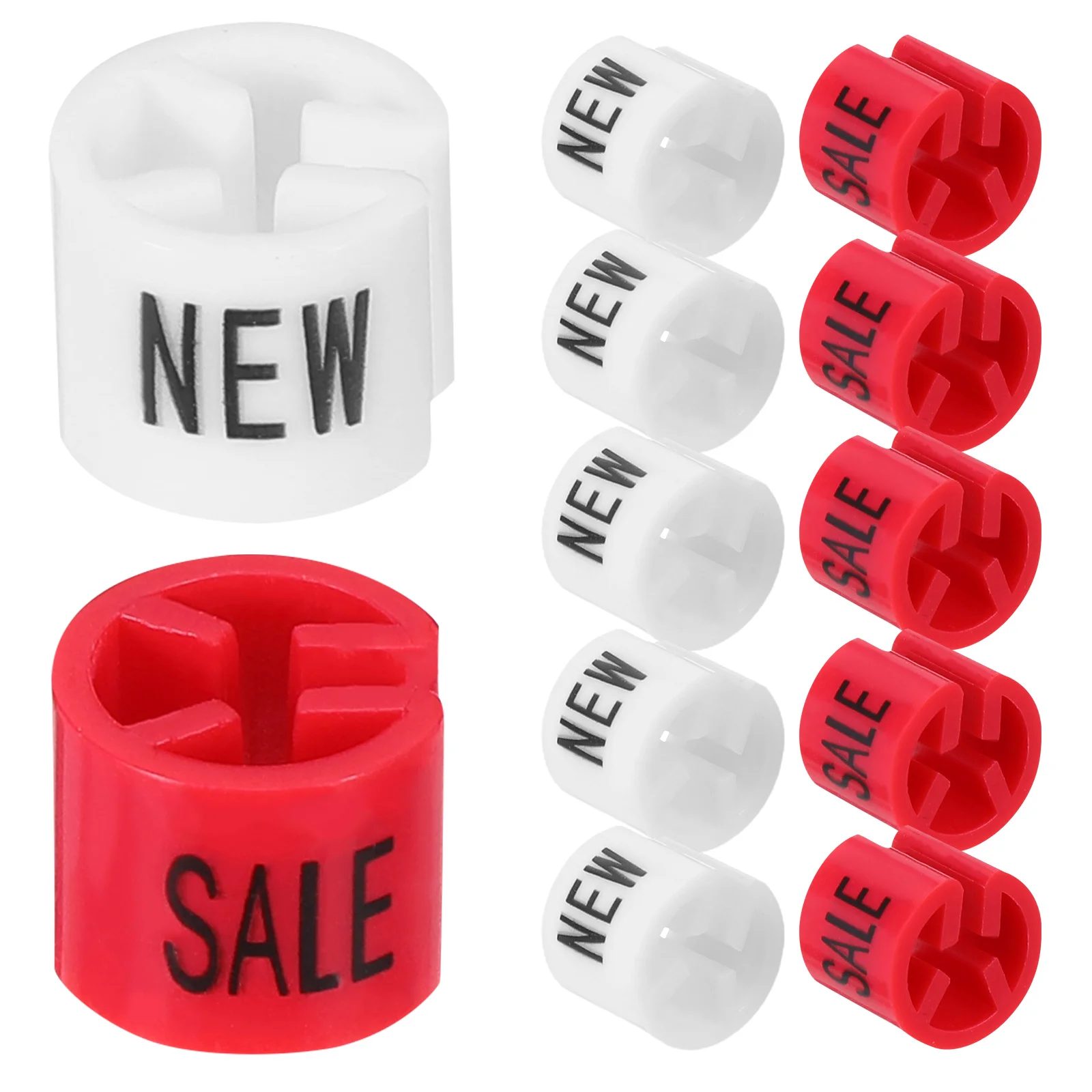 

100/200pcs Hanger Labels Clothing Hanger Size Clips Plastic Garment Markers Circle Buckle Tags Store Organizer Clothes Display