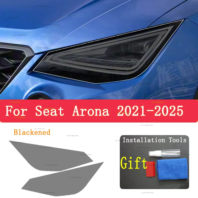 

For Seat Arona 2021-2025 Car Exterior Headlight Anti-scratch Front Lamp Tint TPU Protective Film Accessories Sticker