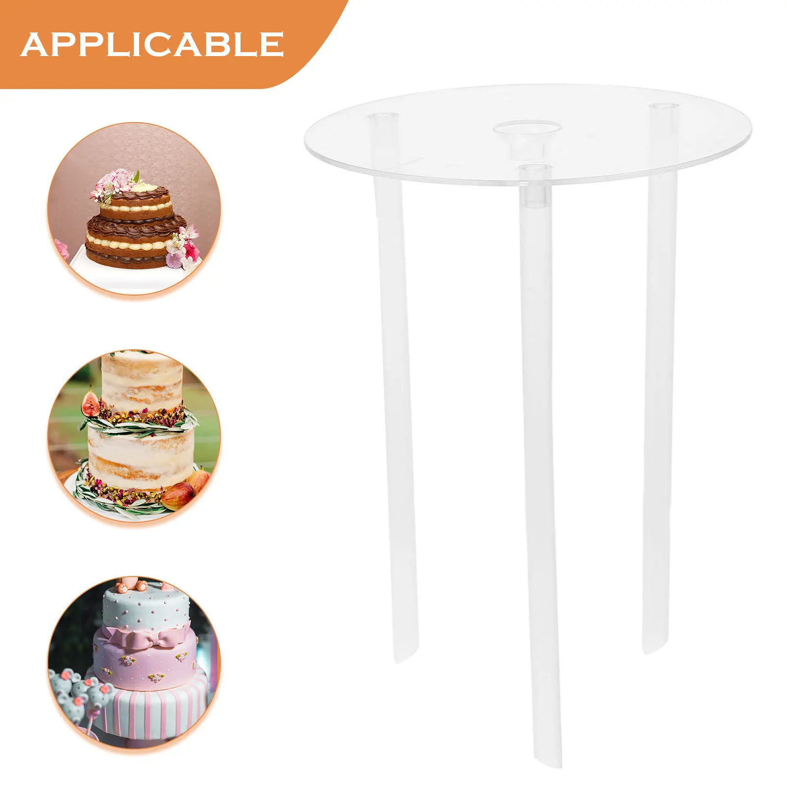 4Set Cake Dowel Floating Spacer Set for 8 Inch Multi-Layer Cakes Elegant Separation Design with Matching Straws for Cream