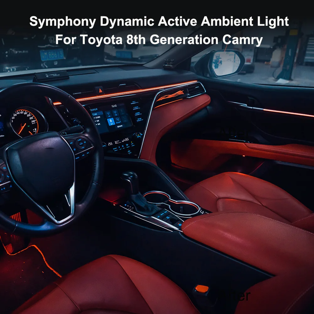 Dynamic Active Ambient Light For Toyota 8th Generation Camry 2018 2019 2020 2021, Camry Interior Lighting Upgrade