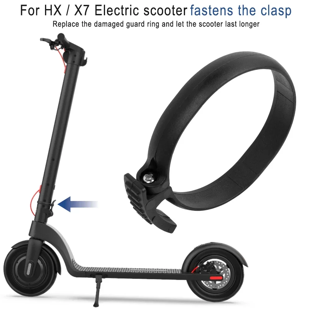 E-Scooter Ring Buckle Guard Ring Lock Ring Tube Stem Folding For HX X7 Electric Scooter Lock Catch Insurance Circle Durable