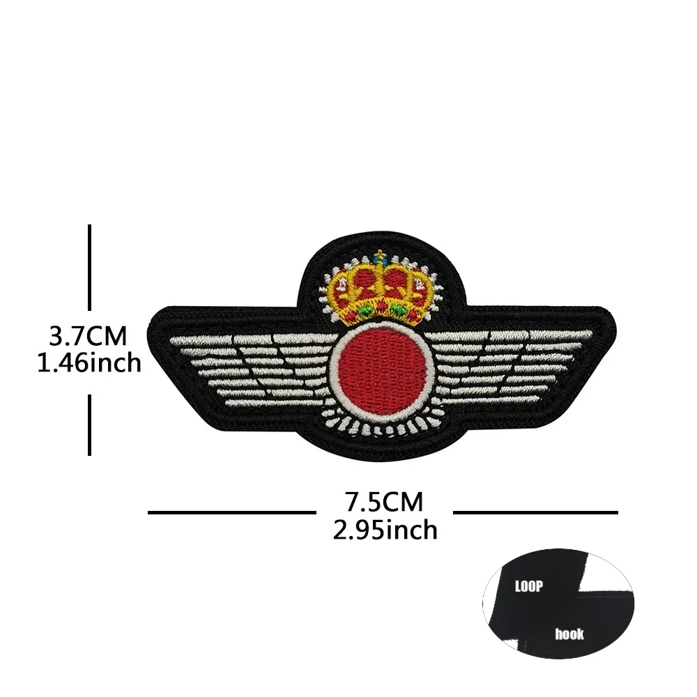 شارة إسبانية مطرزة غاليسيا، كاتالونيا، فالنسيا، أندالوسيا، أستورياس، أعلام إسبانيا عنابي هوك وحلقة رقعة سحرية