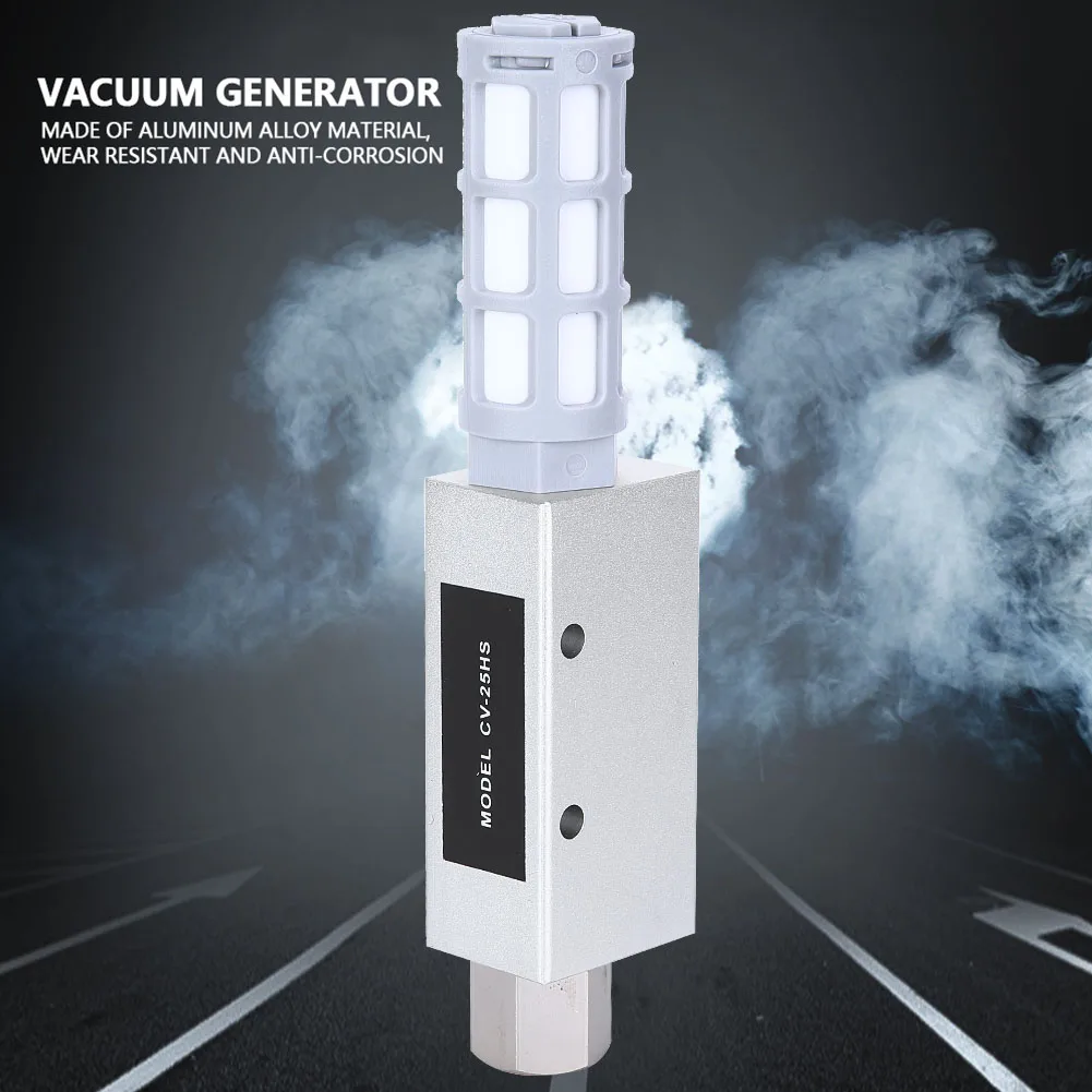 CV-25HS Pneumatic Air Exhaust Vacuum Generator Ejector with Silencer Vacuum Ejector Vacuum Generator CV-25HS Vacuum Generator