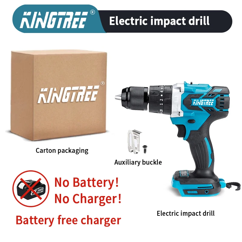 Brushless Electric Impact Drill Cordless Screwdriver Lithium Battery Charging Hand Drill For Makita 18V Battery Home DIYS