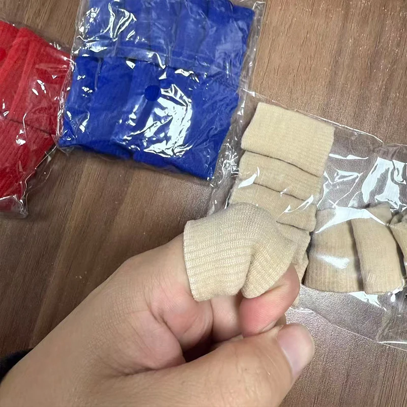 10Pcs Finger Sleeve Support Thumb Finger Splint Brace Protector Breathable Elastic Patch Tape Sports Guard Relief Pain