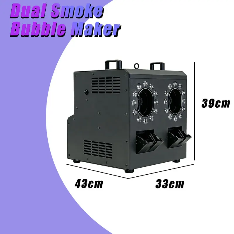 LED DMX512 Remote Control Electric 2000W Fog & Bubble Machine Double Wheel Smoke Bar KTV Hole Performance Special Effects Blower view 5