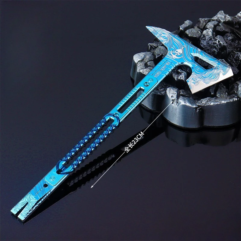 35 cm/13.78in Melee Wapens Model Zwarte Zee Tomahawk Hoge Kwaliteit Desktop Display Ornamenten Collectie Verjaardagscadeau voor meisje Jongen