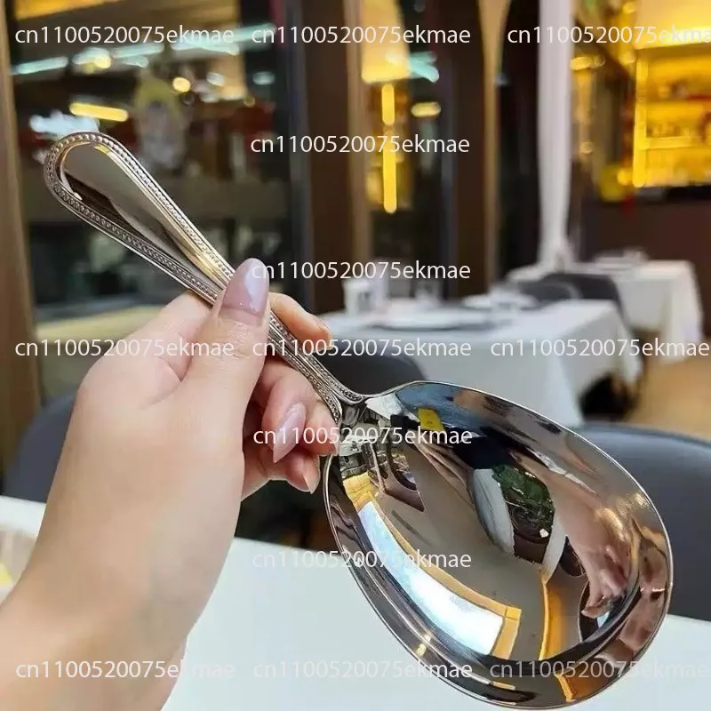 Stainless Steel Spoons Serving Spoon Ice Shovel Large Service Spoon Tableware for Home Kitchen Restaurant