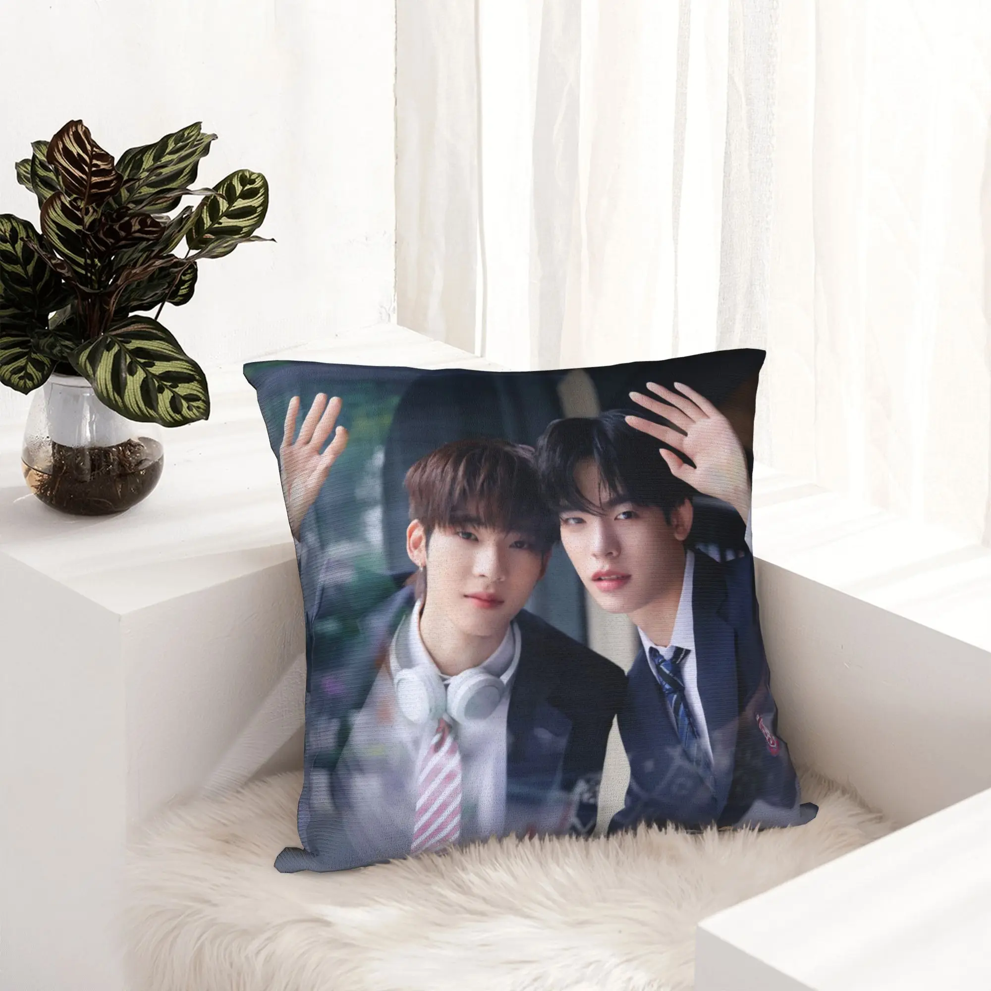 D-Duang Boys Love with You BL Pillowcase Printing Polyester Cushion Cover Decorative  Pillow Case Cover Sofa Zipper 45X45cm