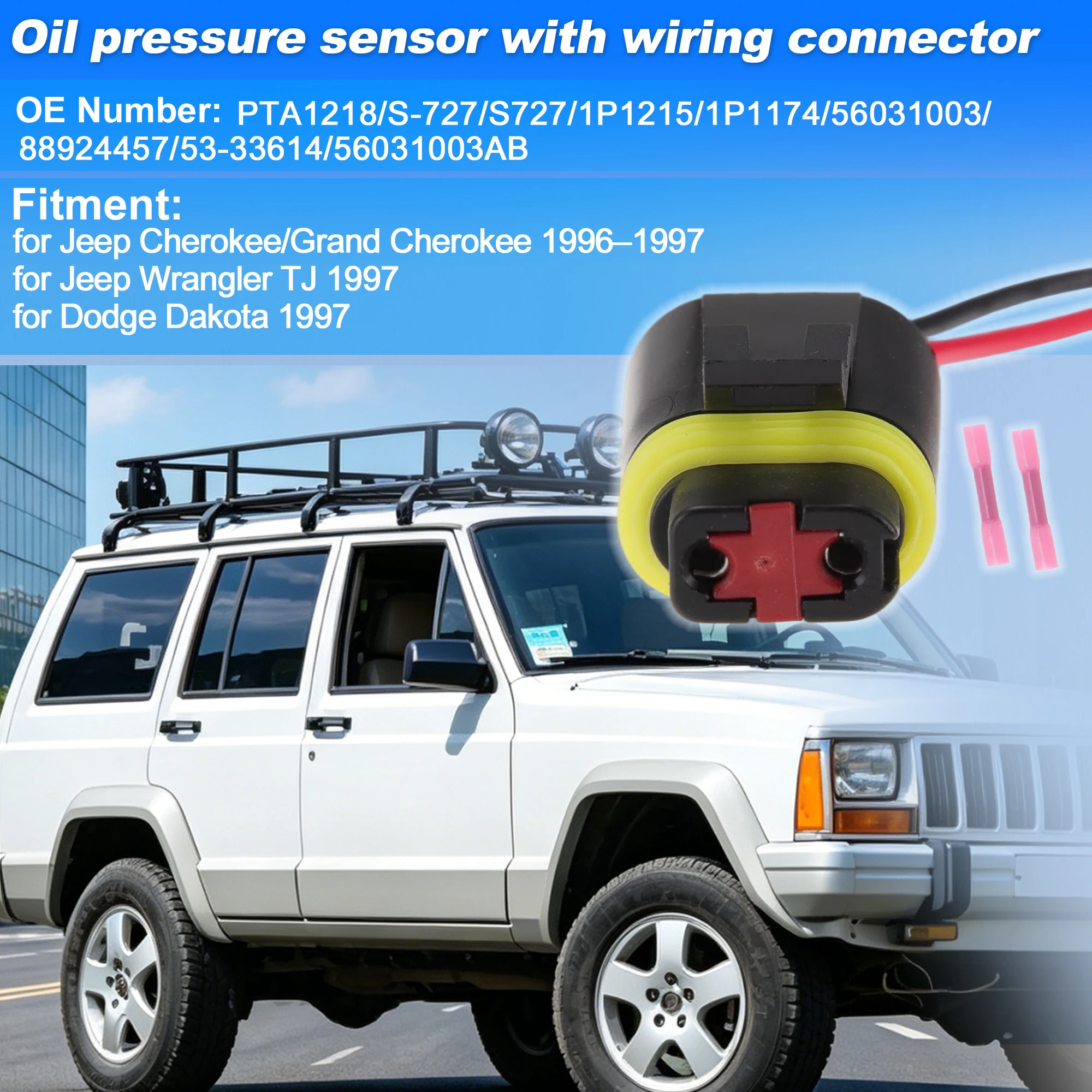 UXCELL For Jeep Cherokee 96–97 PTA1218/S-727 Oil Pressure Sensor Sender Connector