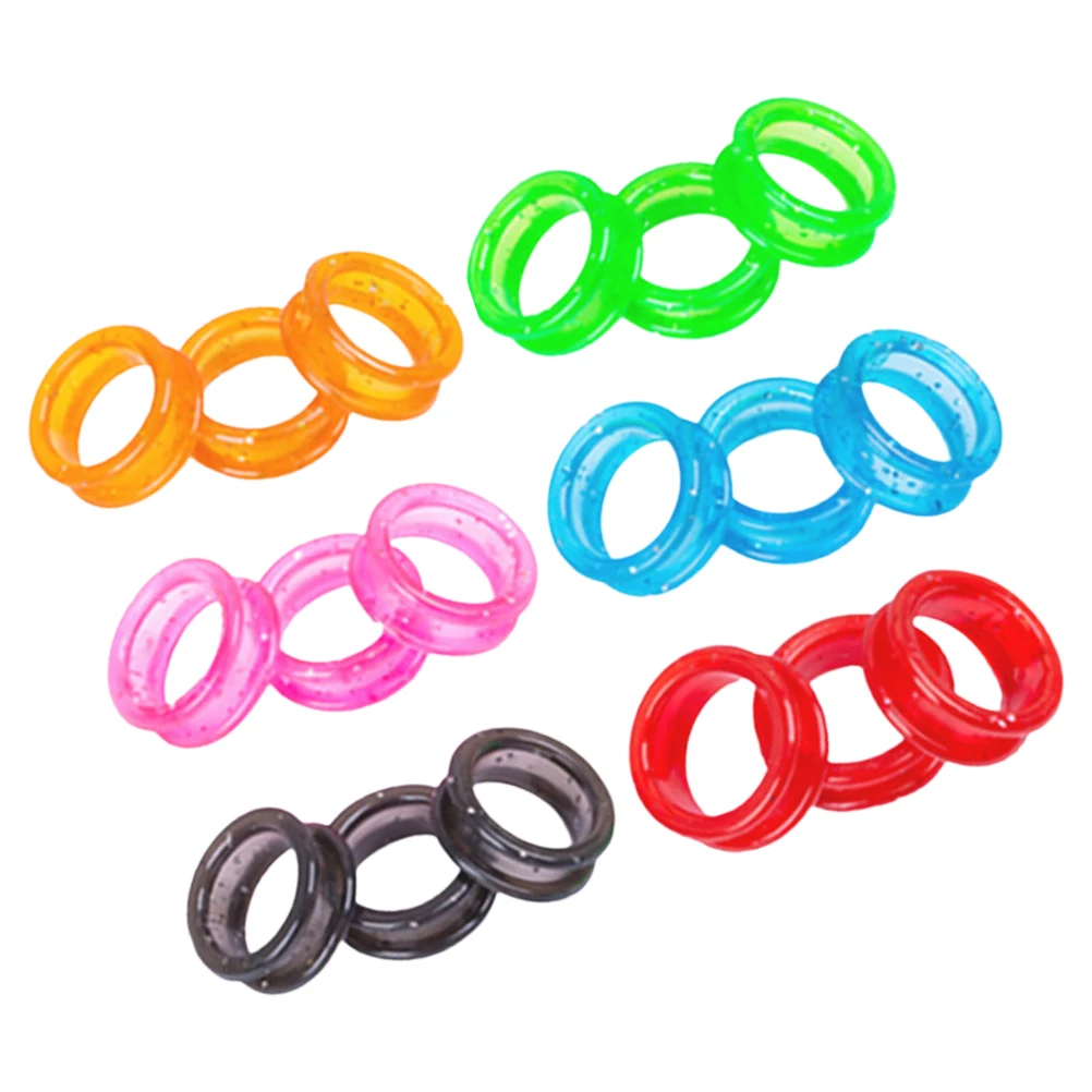 

18pcs Grooming Scissor Rings Silicone Anti-Skid Scissor Finger Ring Comfortable Scissors Finger Protector For Hairdressing