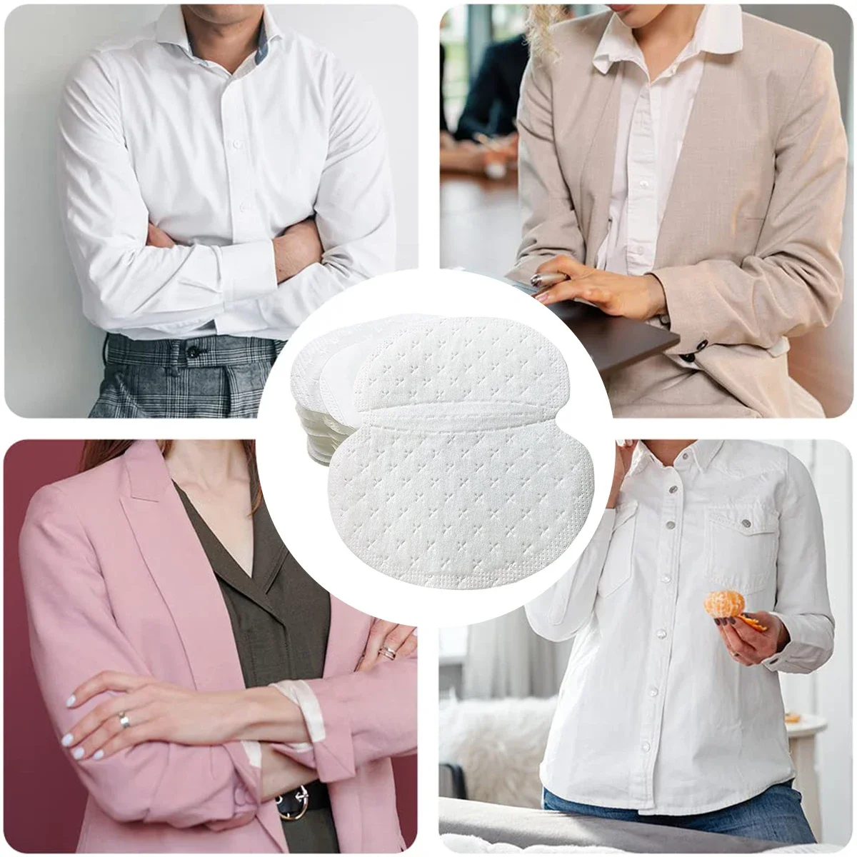 100Pcs Underarm Sweat Pads Non-woven Breathable Ultra-thin Armpit Sweat Pad Non Visible Comfortable Men Women Underarm Sweat Pad