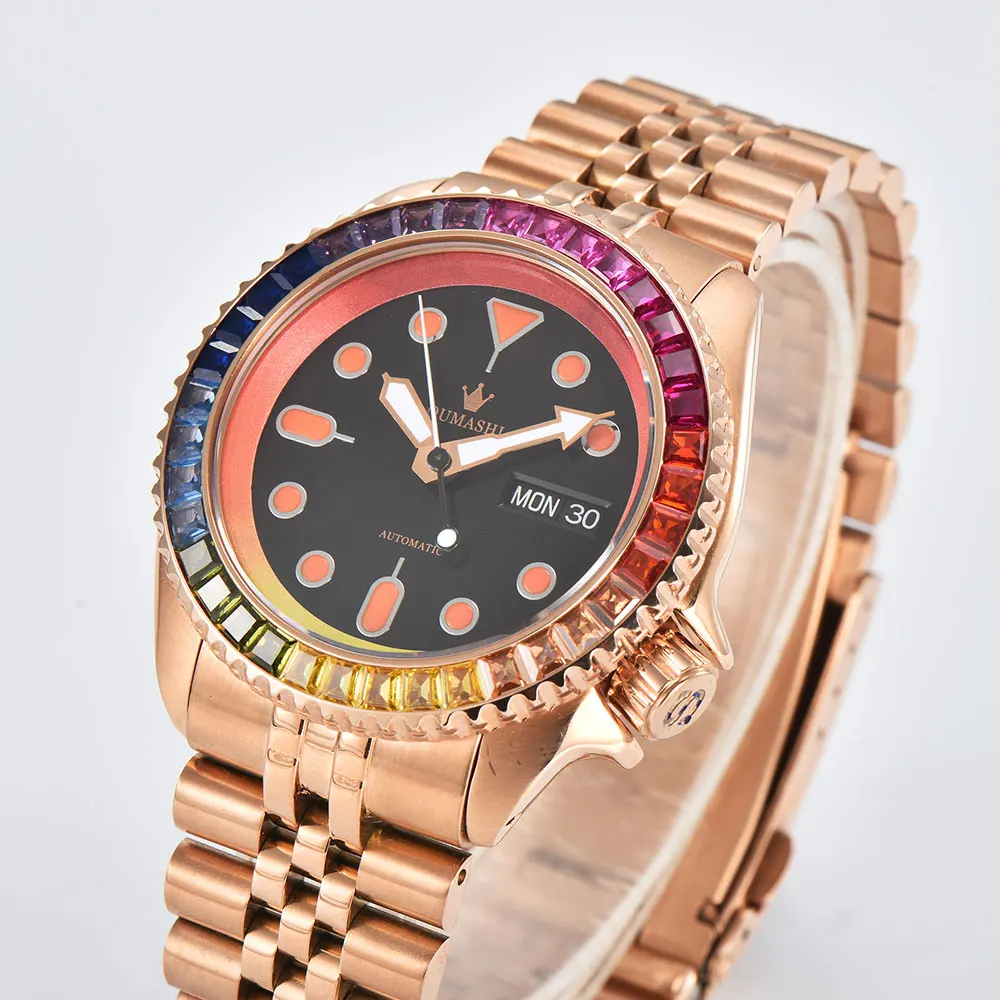 41.5mm men's watch NH36 movement automatic mechanical watch double date watch sapphire glass custom business men's watch