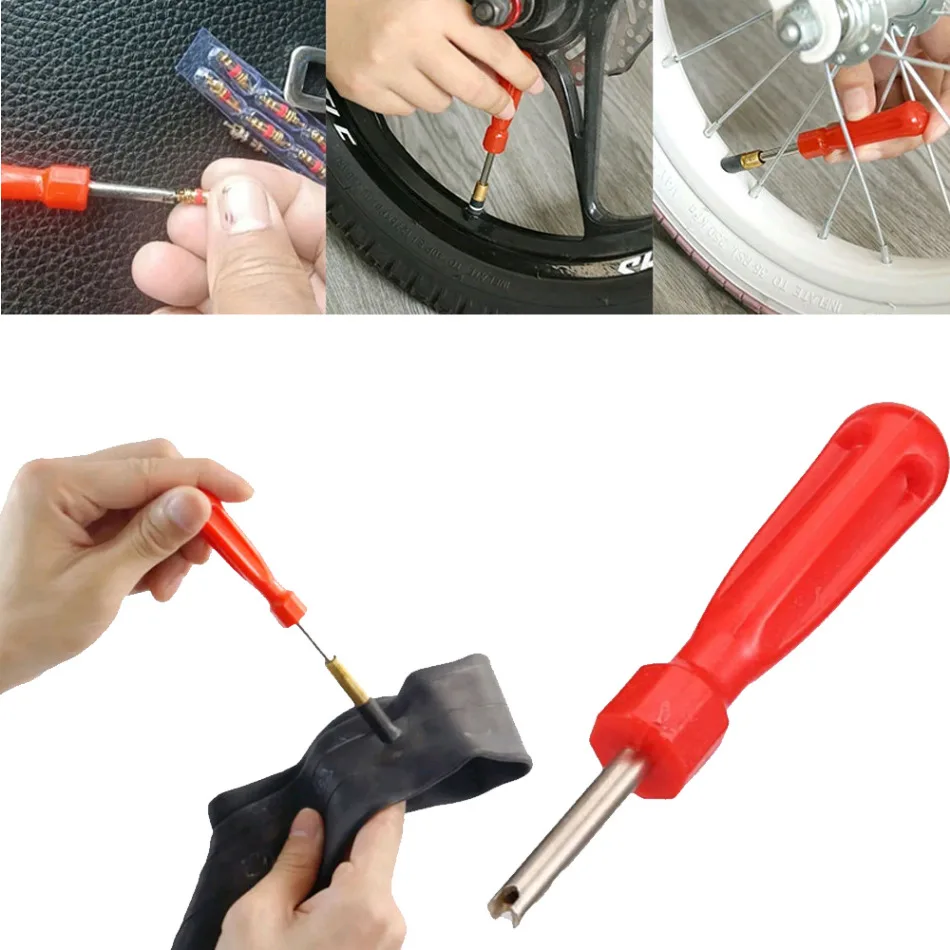 1Pc Car Tire Repair Install Tools Car Bicycle Valve Stem Core Remover Slotted Handle Tire Screwdriver Auto Styling Accessories