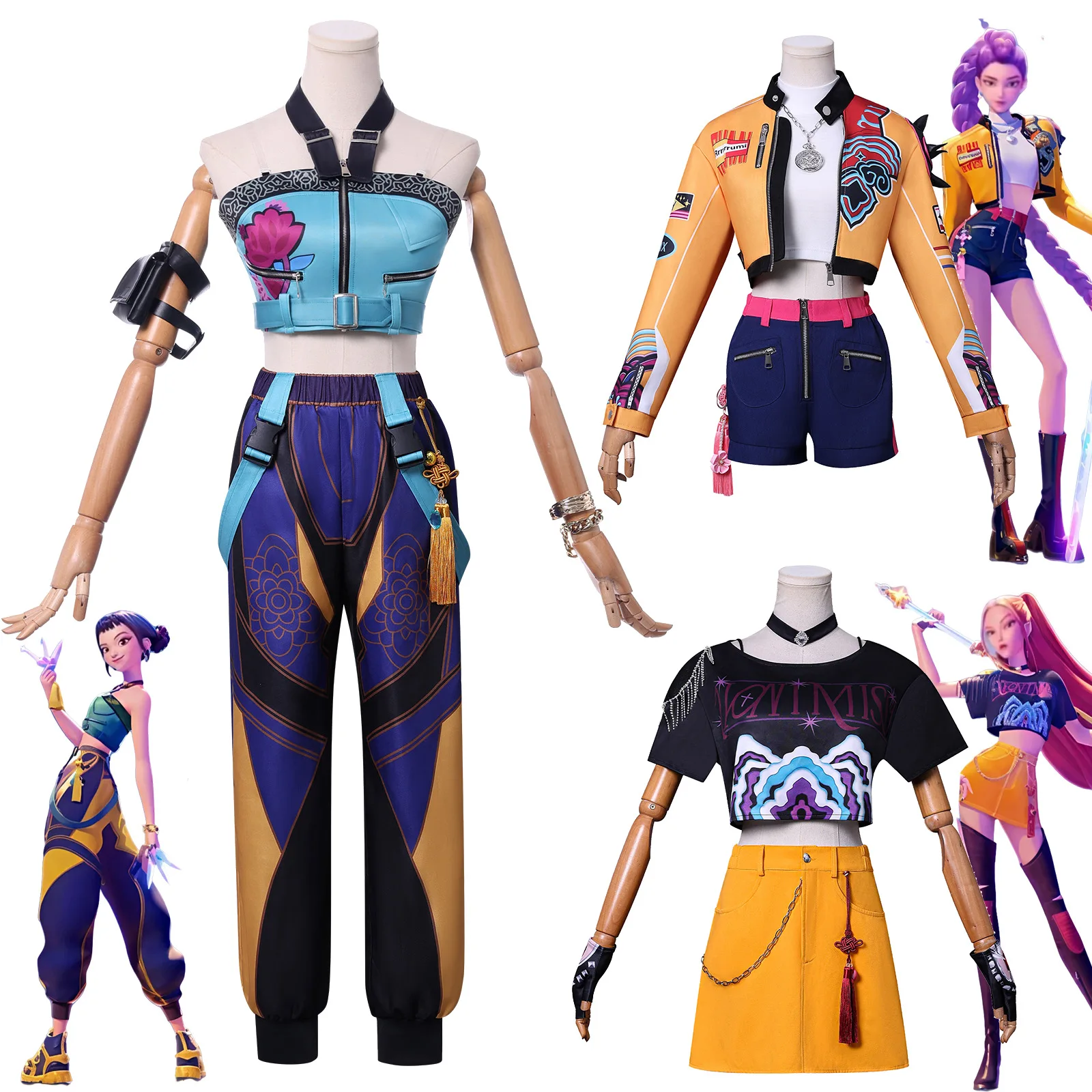 Lumi Mira Zoey K-POP Demon Huntress Girl Group Personaggio Costume Cosplay Set completo per la festa di Halloween Anime Convention