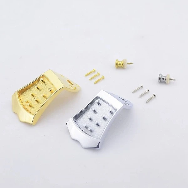 

G/F Style Mandolin Tailpiece 8 String Tailpiece for Mandolin Guitar, Gold/Chrome Finish