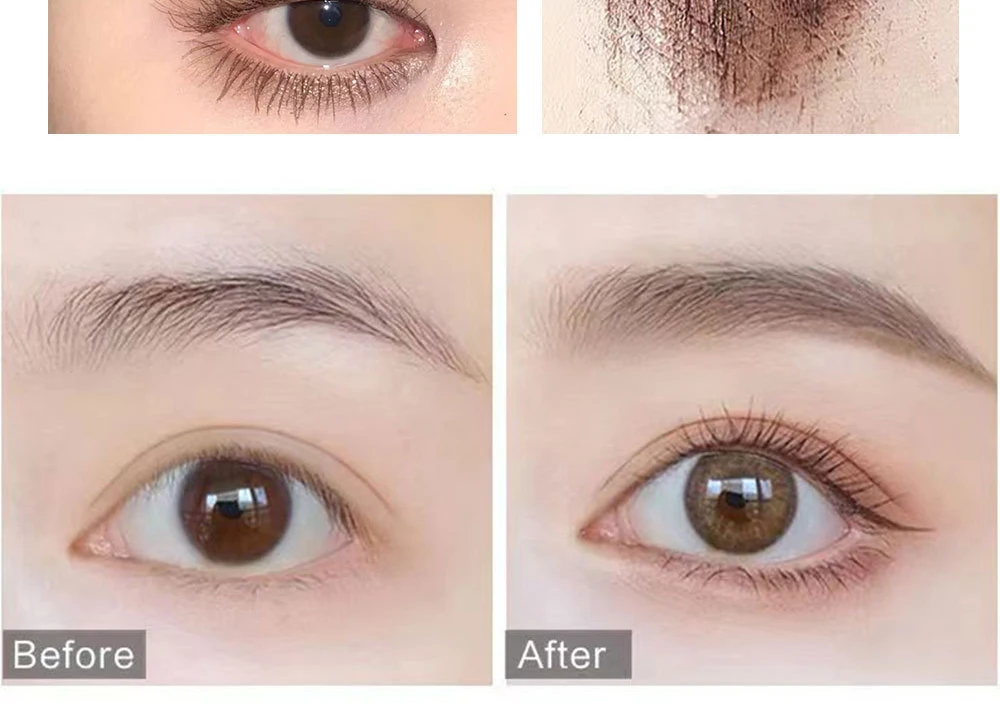 Ultra-Fine Brush Mascara Makeup Silk Fiber Lengthens Eyelashes Waterproof Fast Dry Matte Brown Black Curling Mascara Comestics