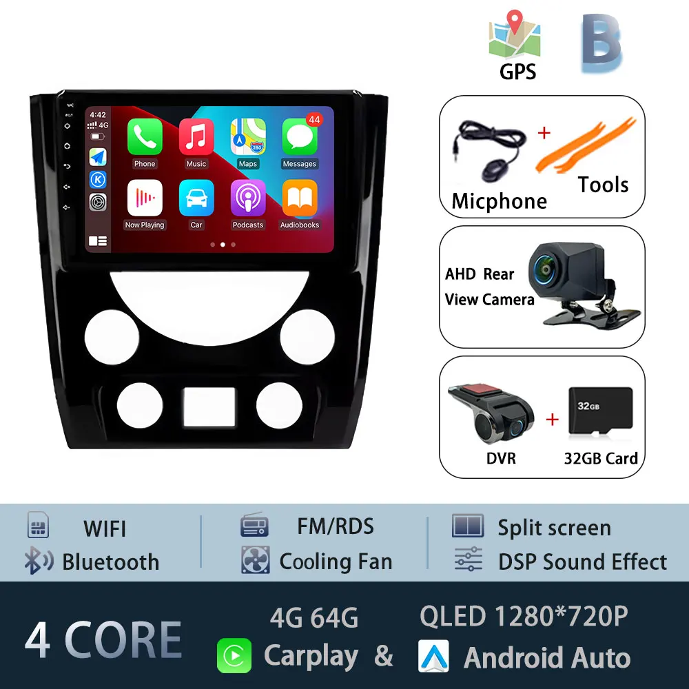 Carplay Android 15 Auto Voor SsangYong Rexton W 2014-2016 GPS Autoradio Navigatie Multimedia Video Player Stereo BT