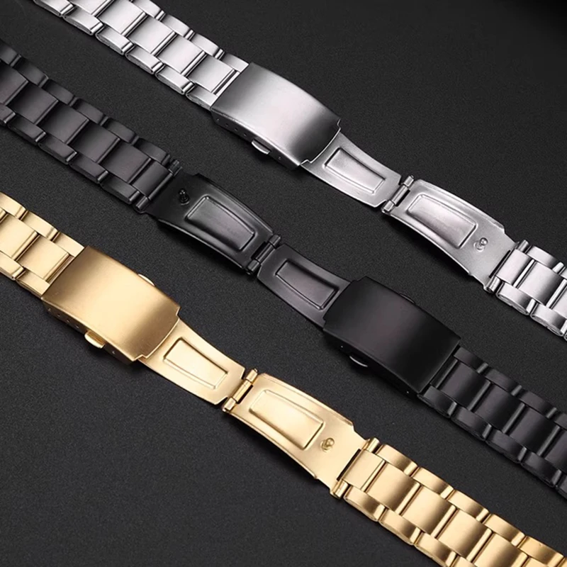 Cinturino in acciaio massiccio da 18 mm per Casio GSHOCK AE1200/AE1300/AE1500 A158/168/F91 Cinturino in acciaio inossidabile ae1200 Catena per orologi da uomo