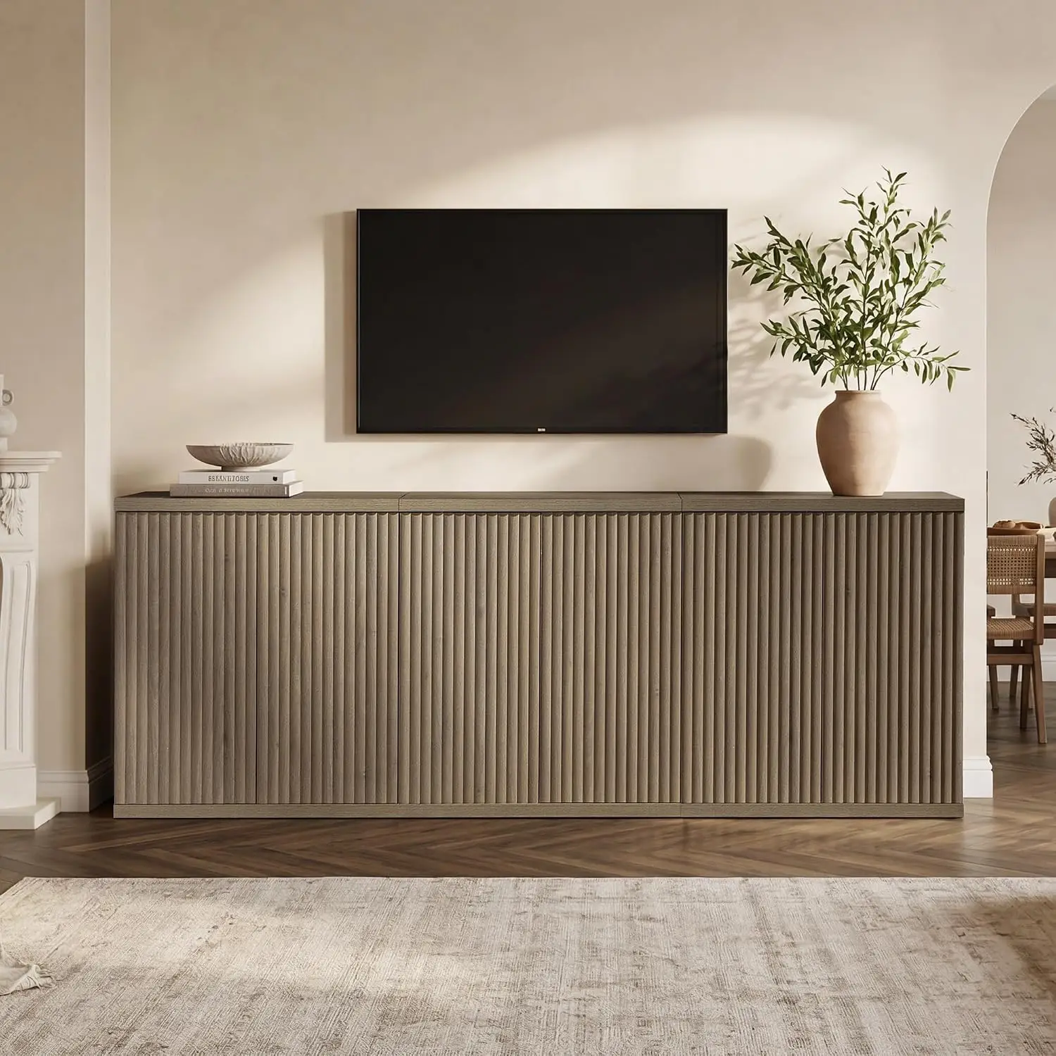 Buffet Cabinet with Storage Sideboard Cabinet with Doors & Shelves, Customized