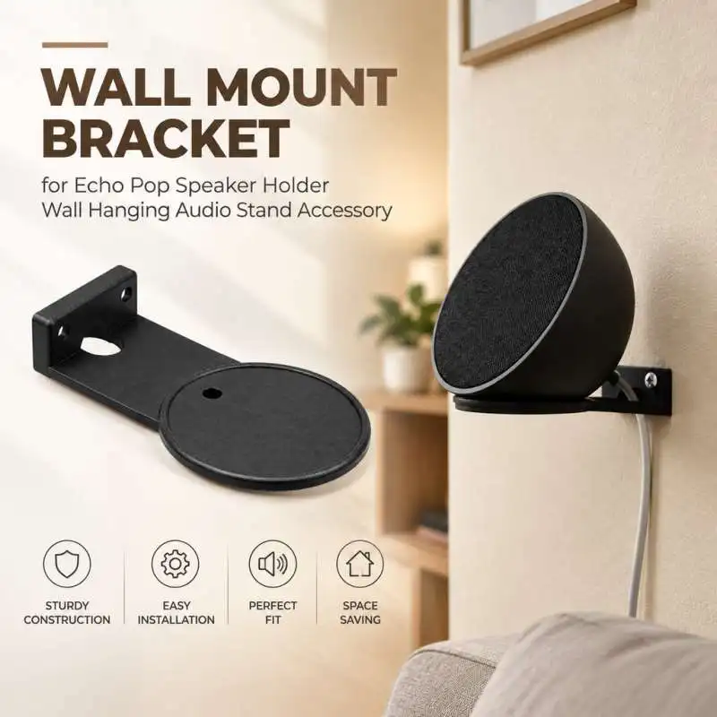 Wall Mount Bracket for Echo Pop Speaker Holder Wall Hanging Audio Stand Accessory