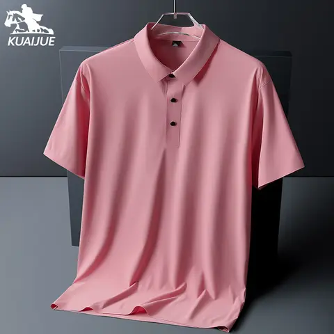 polo da uomo 6XL 7XL 8XL Estate nuova polo da uomo a maniche corte di alta qualità Polo casual da uomo d'affari in seta di ghiaccio 2212