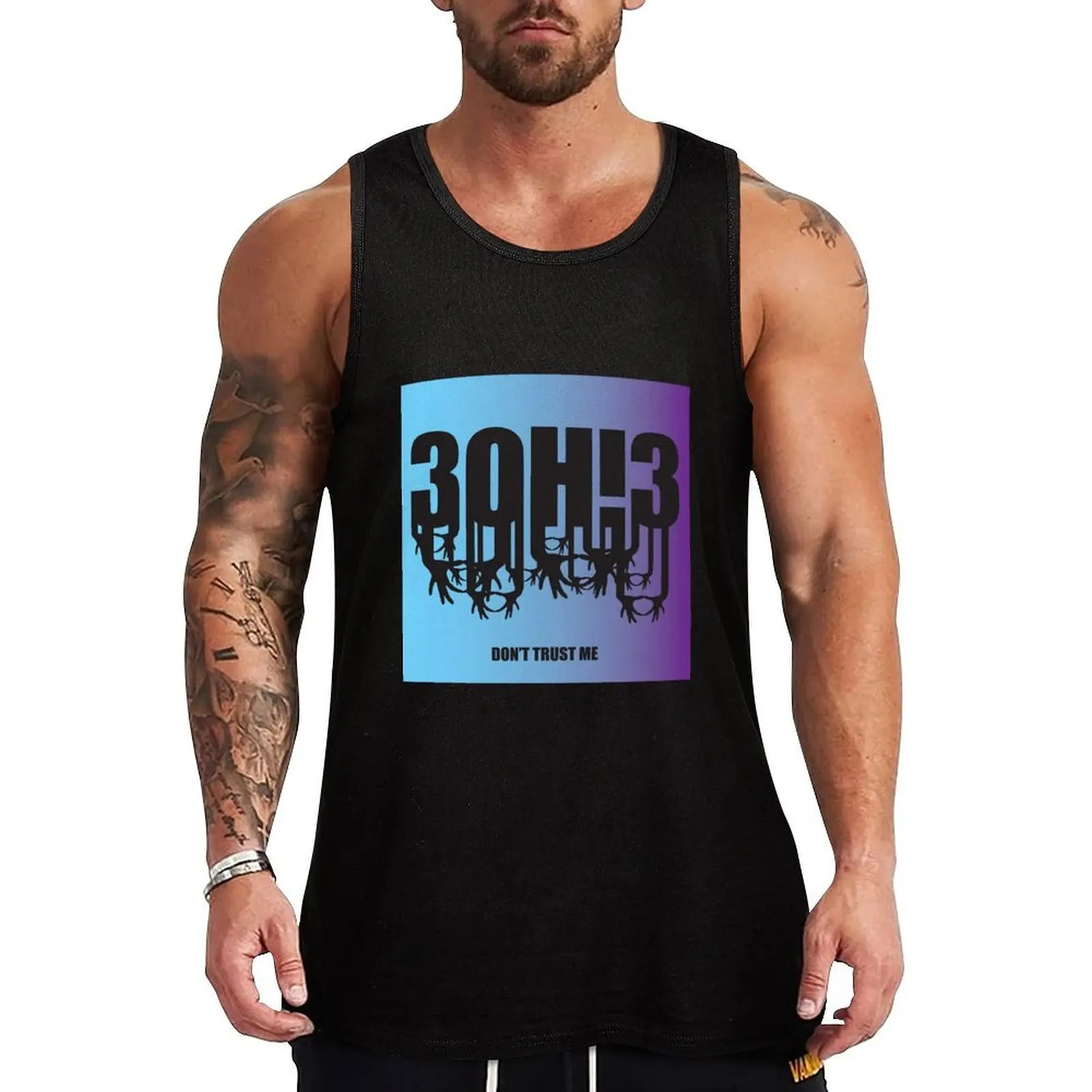 

Dont trust me Tank Top plain t-shirt muscle t-shirt Men's sleeveless gym shirts