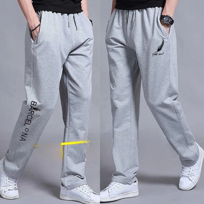 

Elastic Waist Dad Versatile Spring Autumn Breathable Large Size Sweatpants Youth Korean Style Sports Pants Straight Leg ...