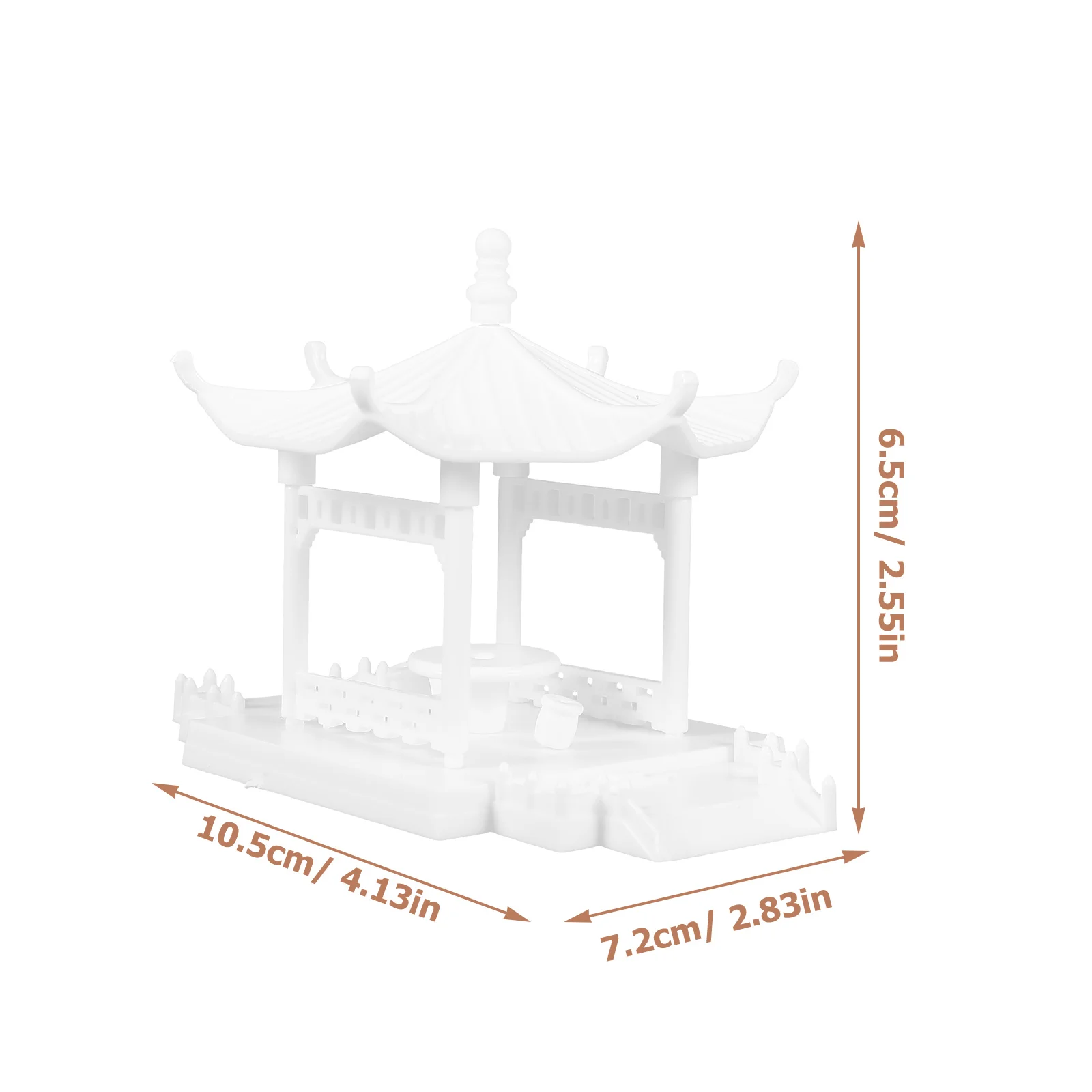 8 Pcs Miniature Vintage Fence Elegant Pavilion Model Realistic Landscape Adornment Easy Assemble Kit Sand Table Accessory