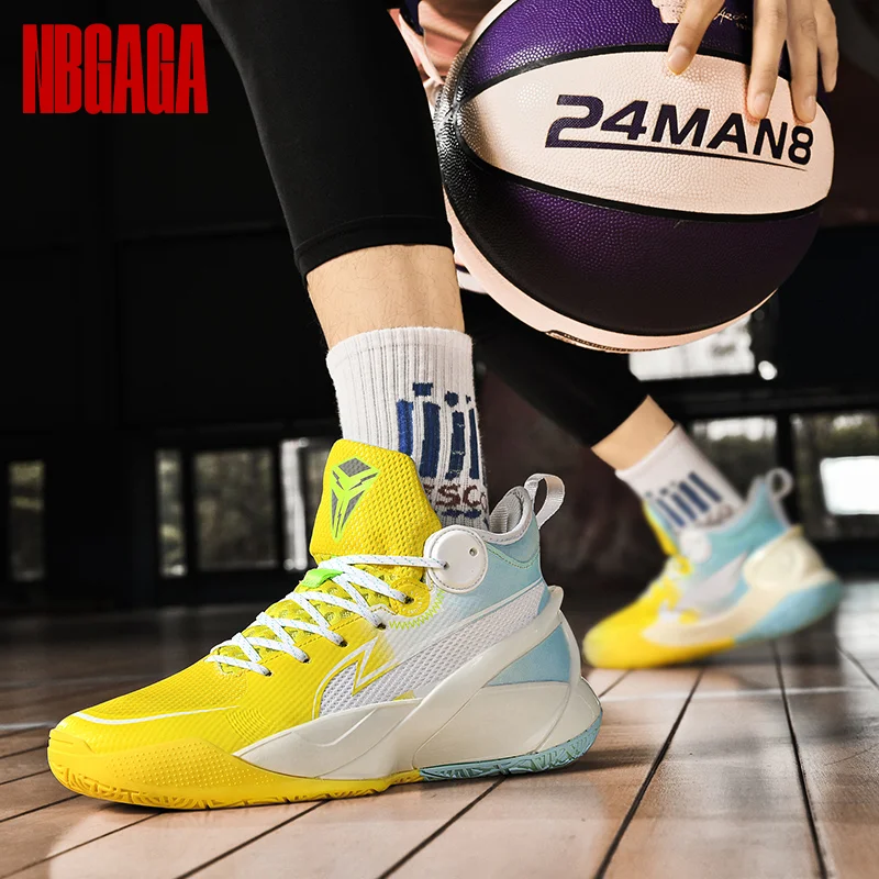 

Men's Basketball Shoes Professional Gym Training Shockproof Non-Slip Outdoor Sports Sneakers for Men Elasticity Durability