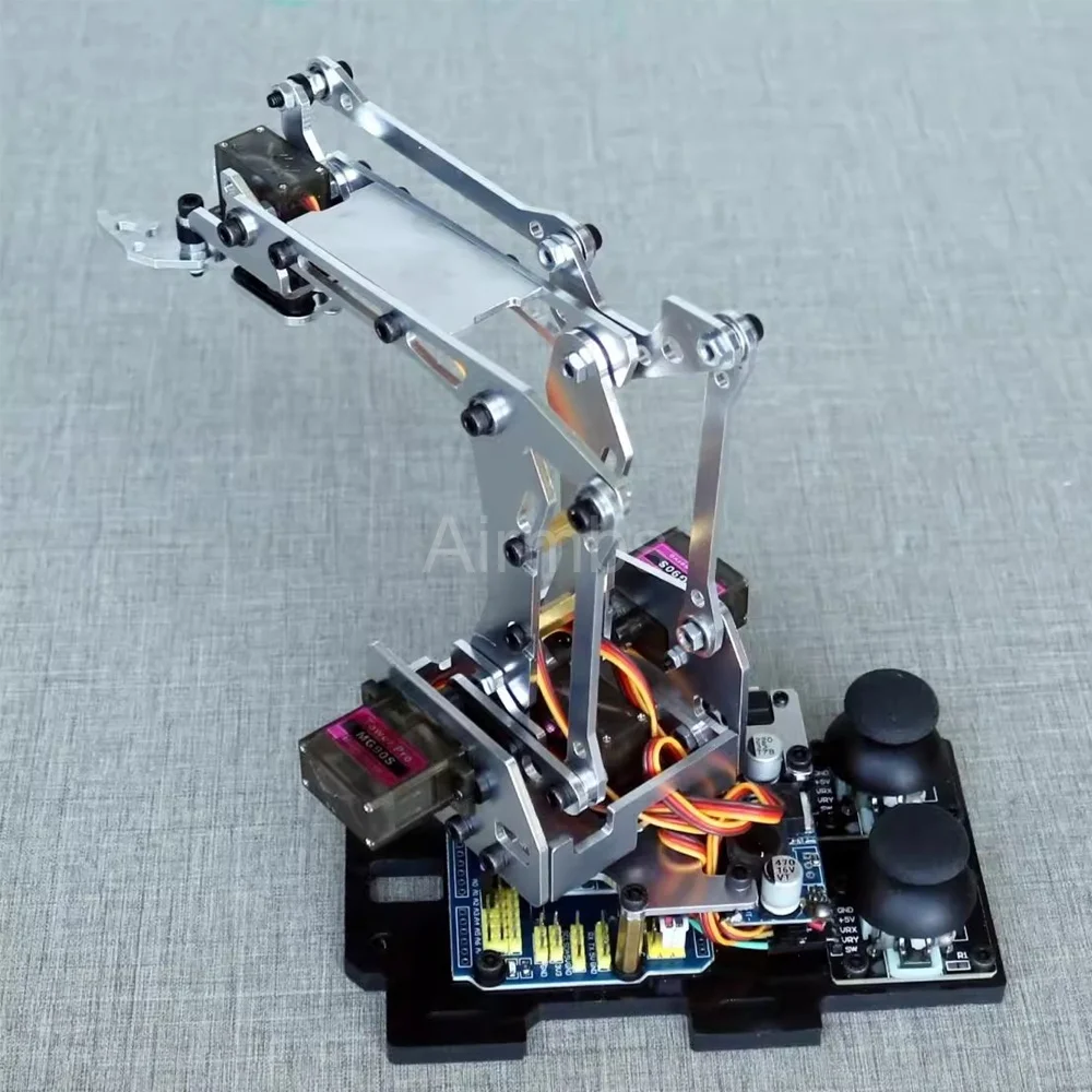 Metal meArm 4 DOF Robot Arm Claw with APP Arduino Joystick Control MG90 Servomotor DIY Manipulator Mechanical Robotic Arm Kit