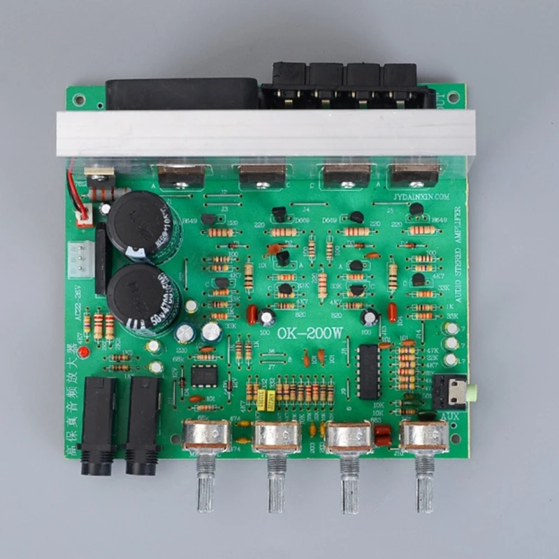 OK200W 2 Saluran 4-8Ohm Papan Modul Amplifier Grup Ganda AC18-26V 2 Saluran